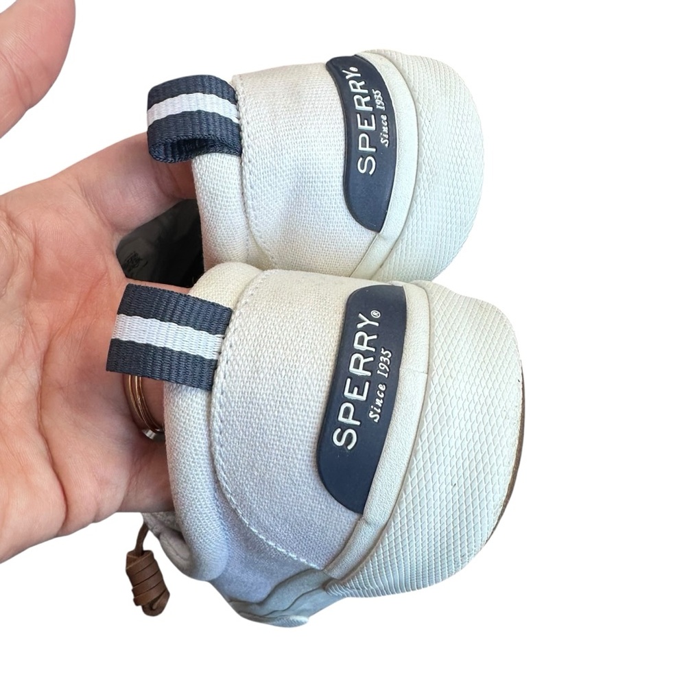 Sperry Women's Crest Vibe Canvas Sneakers White EUC Boat Shoe 9.5M $70 - Picture 6 of 11